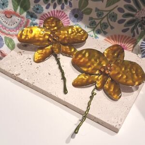 ZARA ENAMEL FLOWER statement earrings | NWOT